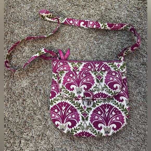 Vera Bradley Handbags - Vera Bradley Pink White and Green Crossbody